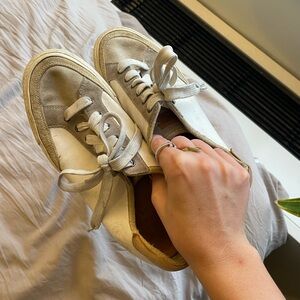 Rag & Bone Women's Cream and Gray Sneakers